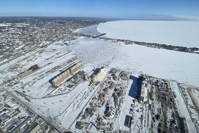 60-Mile Ultimate Helicopter Tour over Duluth and Lake Superior's North Shore - Park Point and a historic mansion from the air: coastline and character
