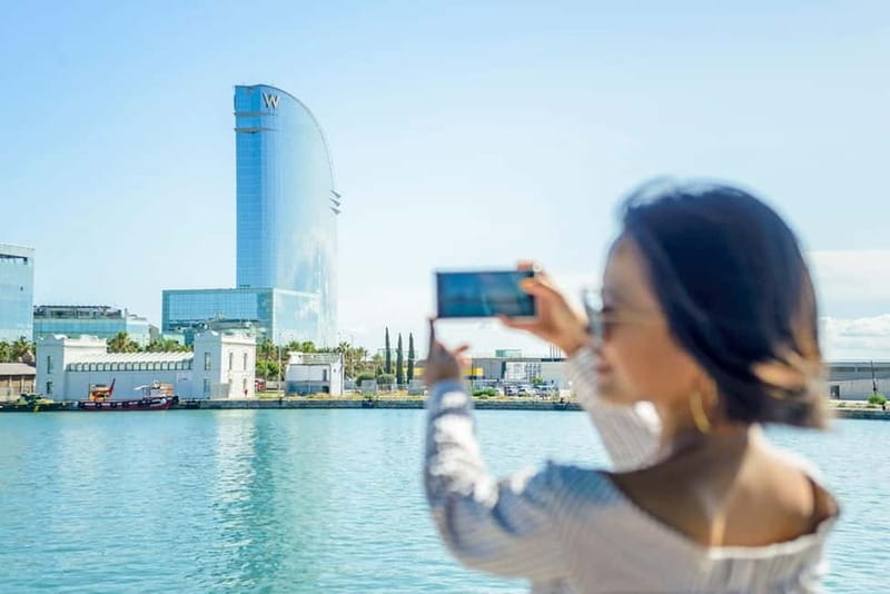 Barcelona: Helicopter Flight, Boat Ride, and Walking Tour - Plaza Catalunya and the shift into medieval Barcelona