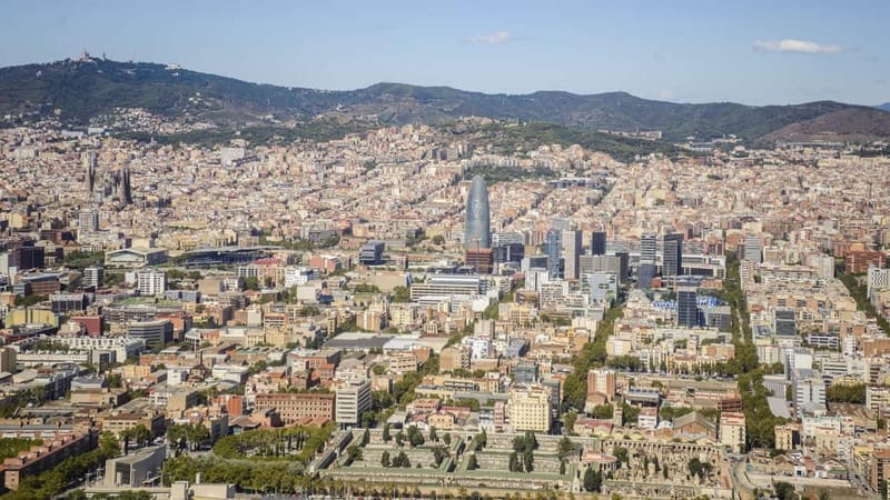 Barcelona: Helicopter Flight over Barcelona's Coastline - Port Forum to the Blue Museum: a design highlight from the sky