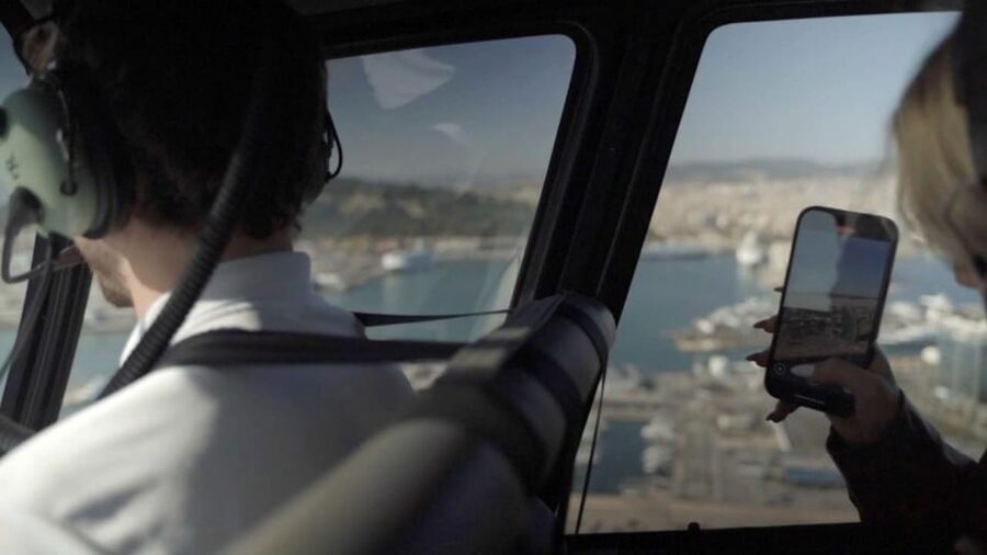 Barcelona: Helicopter Tour - Safety briefing, pilot controls, and the radio you can actually hear