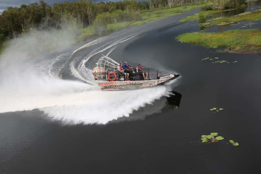Darwin: Airboat Ride, Helicopter Flight, and Overnight Camp - Crocodile feeding and Matt Wright’s monster rescue experience