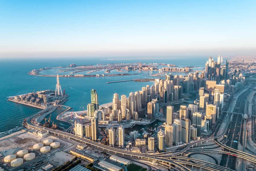 Dubai: 17-Minute Helicopter Tour over Palm Jumeirah - Meydan Racecourse: the one-mile grandstand moment