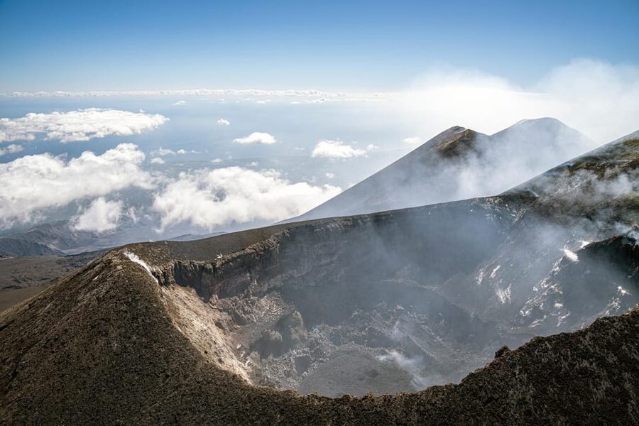 Fiumefreddo: Group Flight Helicopter Tour over Etna - Rifugio Sapienza descent: Catania and the Gulf angle