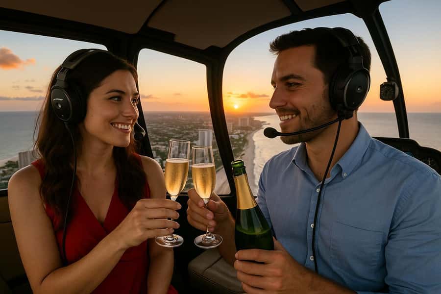 Fort Lauderdale : Romantic Champagne Helicopter Flight Tour - Key highlights to know before you go