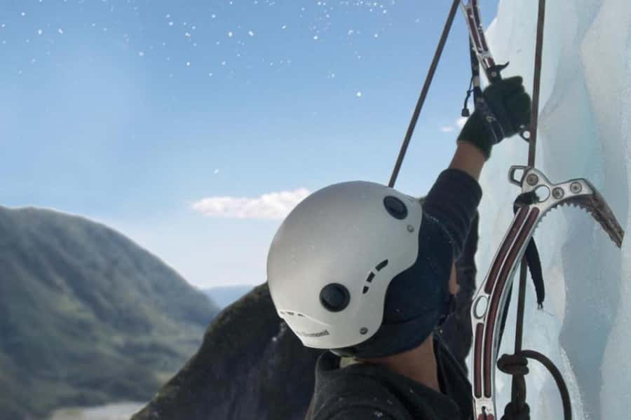Franz Josef: Glacier Ice Climb experience with Heli Transfer - First stop: the glacier base briefing and safety setup