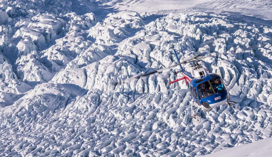 Franz Josef: Twin Glacier Helicopter Flight and Snow Landing - Getting Up in the Air From The Helicopter Line Franz Josef Base