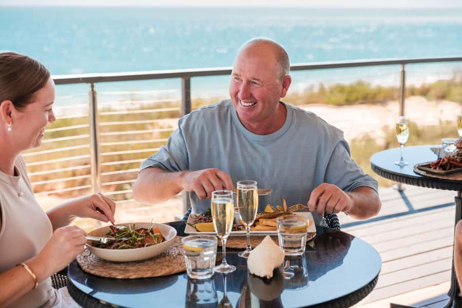 From Broome: Eco Beach Explorer Helicopter Flight with Lunch - Eco Beach Resort and lunch at Jacks Restaurant