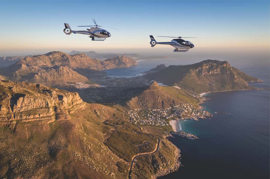From Cape Town: Cape Peninsula Scenic Helicopter Flight - Over the city and down toward the 2010 World Cup venue