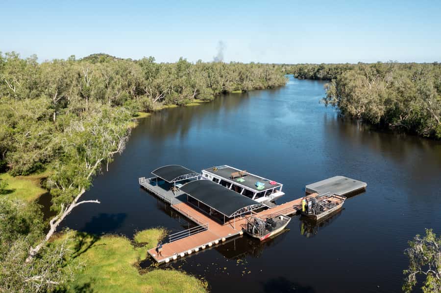 From Darwin: Top End Helicopter Ride & BBQ Cruise Day Trip - The rescue croc encounter with Matt Wright’s crocs