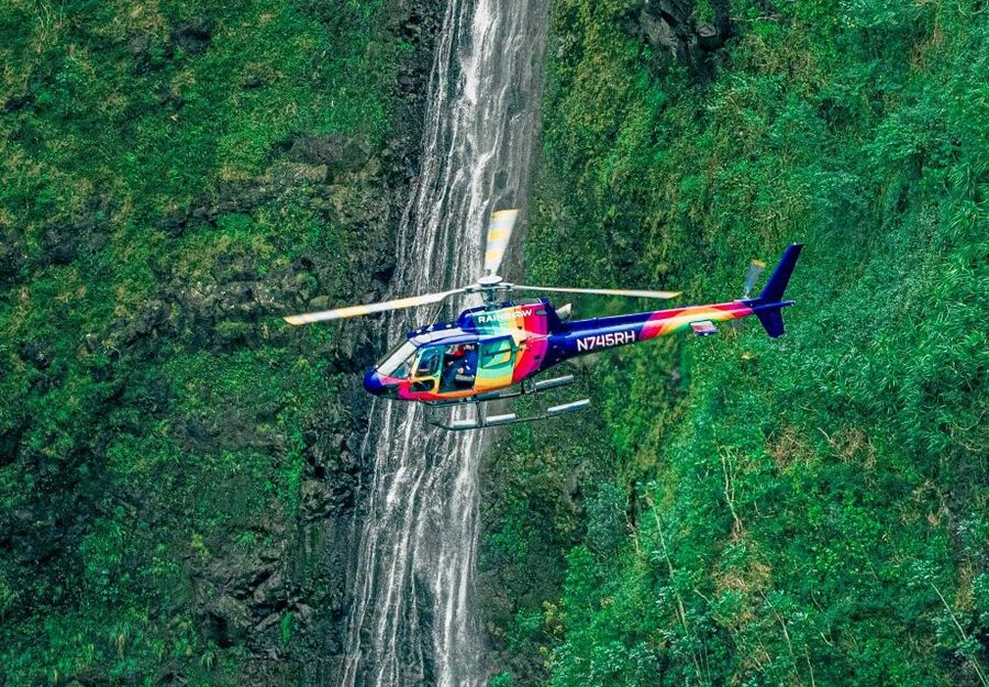 From Honolulu: Oahu 60min Helicopter Tour with Doors Off/On - North Shore surf stops and Waimea Bay: rugged coast, big motion, real contrast