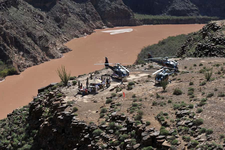 From Las Vegas: Grand Canyon Skywalk Express Helicopter Tour - Walking the Skywalk Glass Bridge: Short, Intense, Photo-Focused