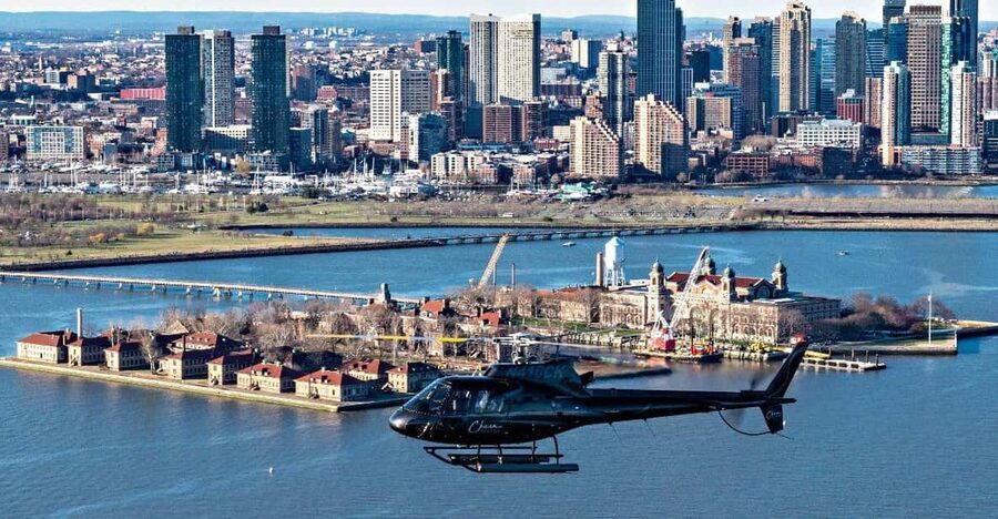 From New Jersey: NYC Skyline Helicopter Tour - Skyline Highlights From the Air: Liberty, Midtown, Central Park, and More
