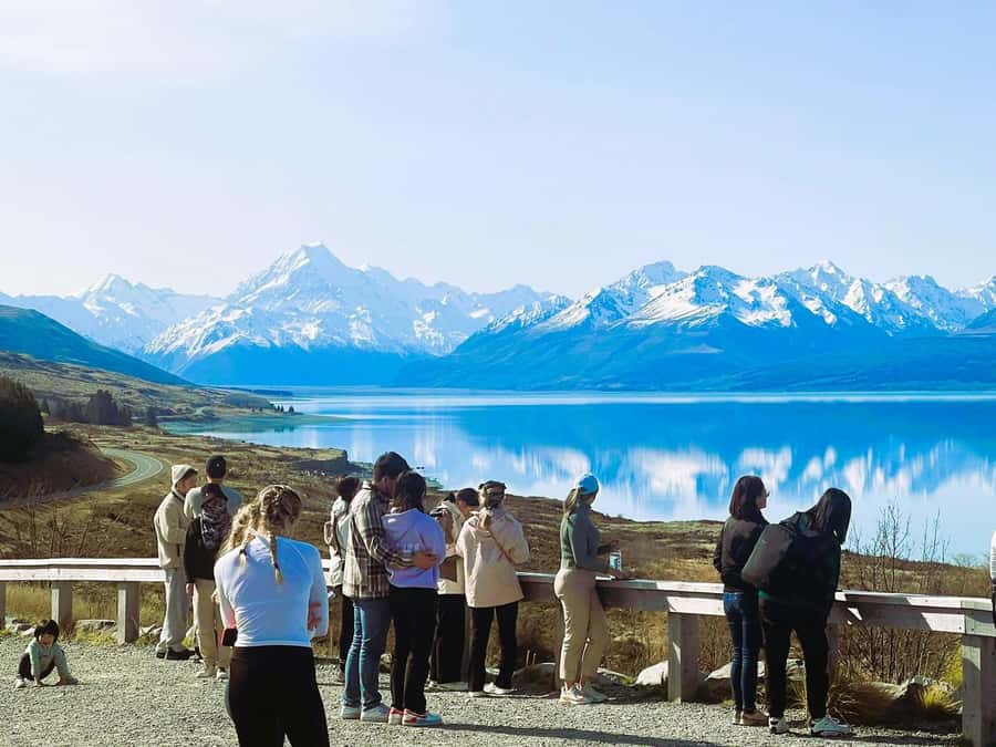 From Queenstown: Mount Cook Heli-Hike and Bus Tour Combo - Lake Pukaki: blue water, movie locations, and quick photo time