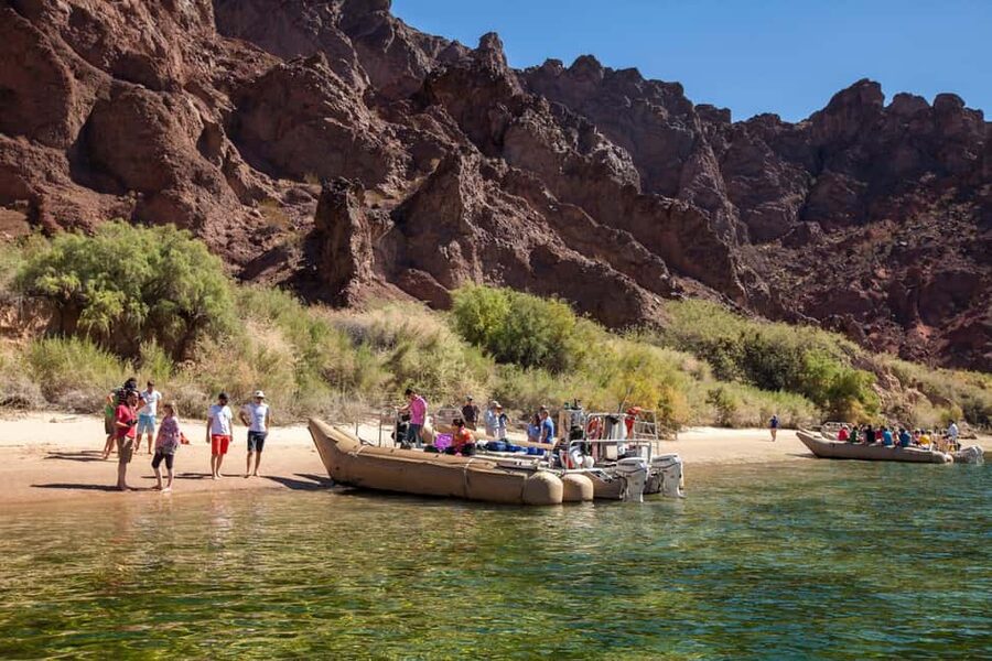 Grand Canyon Helicopter Flight & Hoover Dam River Float Raft - The Black Canyon aerial segment: birds-eye geology and river power