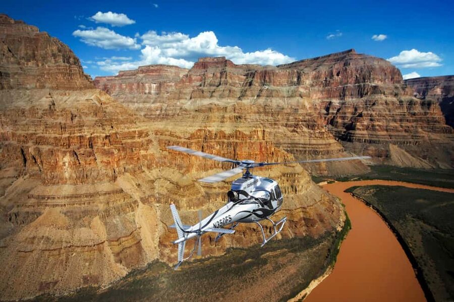 Grand Canyon Helicopter Flight & Hoover Dam River Float Raft - Fortification Hill and the Mojave Desert views from the air