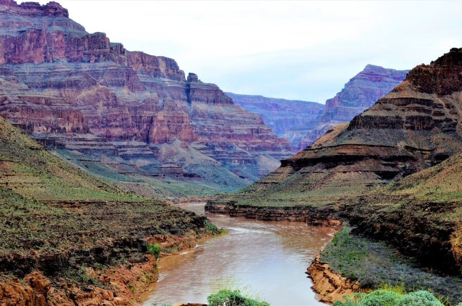 Grand Canyon Helicopter Tour with Black Canyon Rafting - Helicopter route: Hoover Dam, Lake Mead, and the West Rim sights