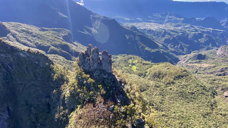 Helicopter flight from St Pierre over Réunion's 3 cirques - Mafate: A Wild Sanctuary You Can Actually See Without Hours of Hiking