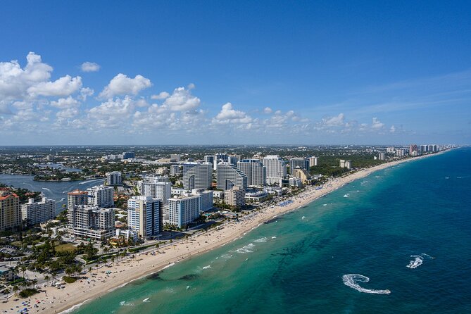 Helicopter Tour- Hard Rock Guitar, Miami & Gold Coast Tour - Sunny Isles Beach: A Clean Line of Coast to Watch