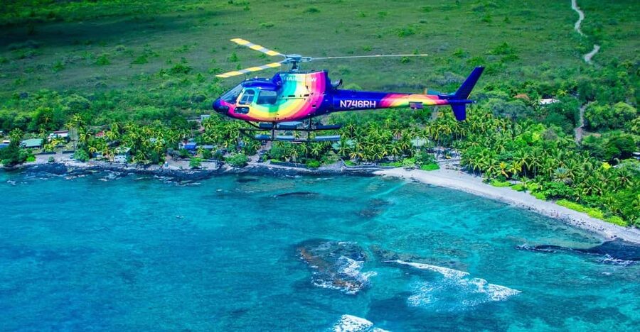 Kailua-Kona: Hualalai Volcano Doors On/Off Helicopter Tour - Entering the air: Rainbow Helicopters and what to expect at check-in