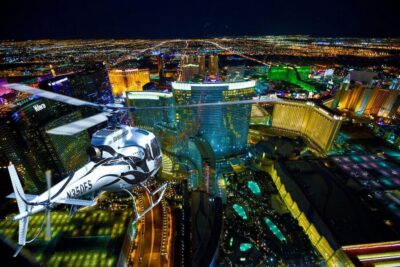 Las Vegas: Nighttime Helicopter Flight over the Strip - Inside the Helicopter: Air-Conditioned Comfort and Real Sightlines