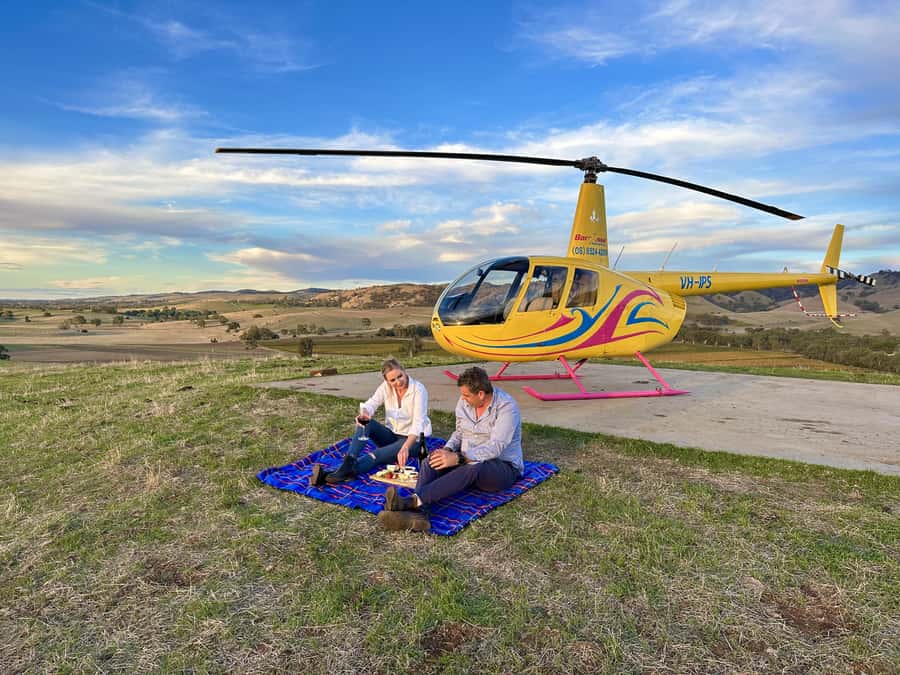 Lyndoch: Barossa Valley Helicopter Flight & Romantic Picnic - The helicopter portion: about 10 minutes above vineyards, plus a short return flight