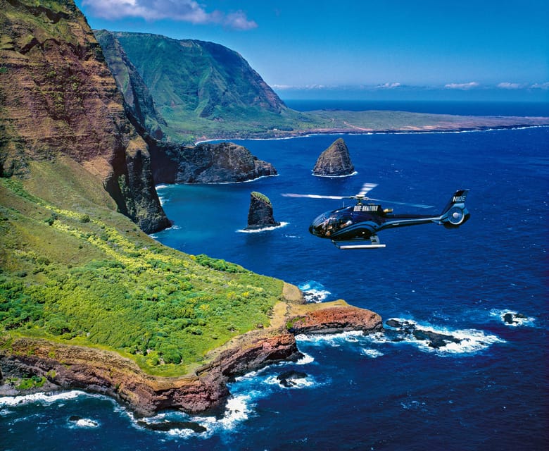 Maui: Waterfalls of West Maui and Molokai Helicopter Tour - Molokai north shore: sea-cliff waterfalls and Kalaupapa from above