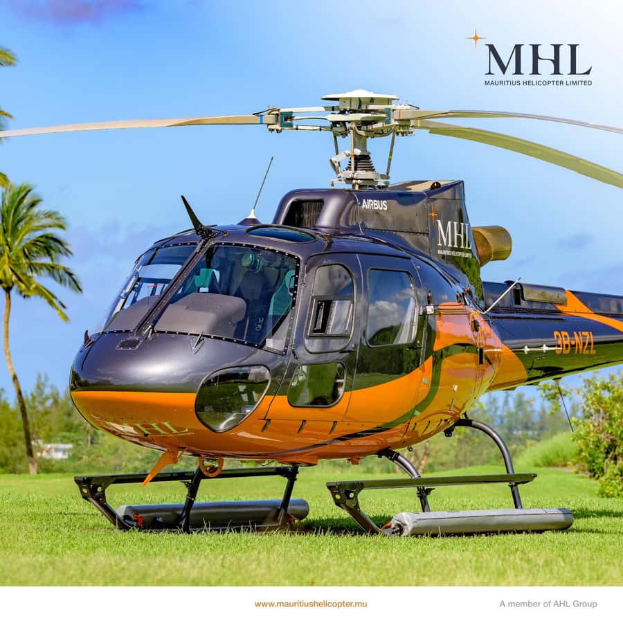 Mauritius: Underwater waterfall by Helicopter tour - Chamarel Colored Earths: color stripes you can read from the sky
