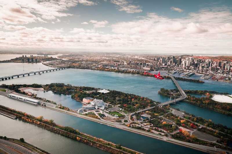 Montreal: Formula 1 Experience Helicopter Flight - The St. Lawrence River and Montreal’s Waterfront Energy