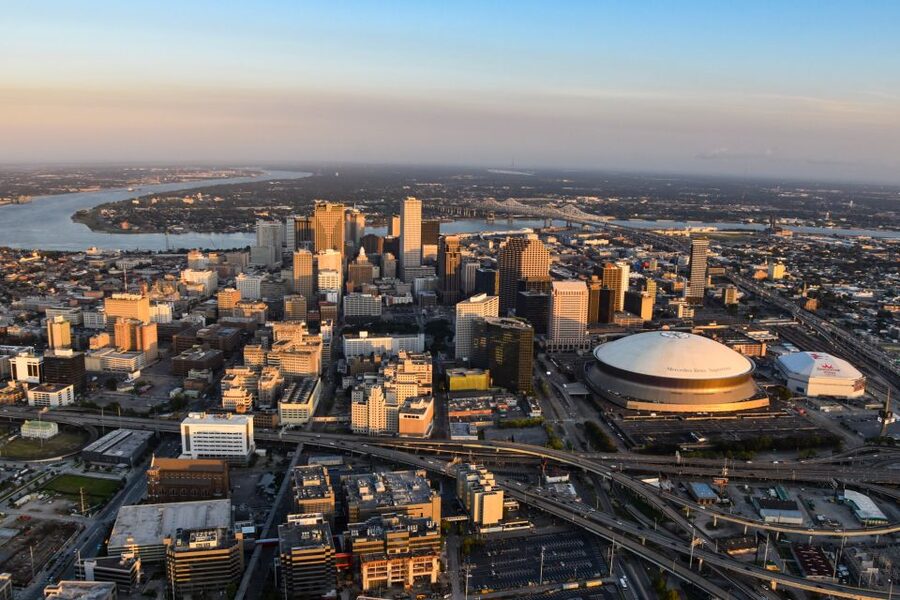 New Orleans: Daytime City Helicopter Tour - City and Swamp: Lake Borgne, wetlands, and the weird-stuff-we-love factor