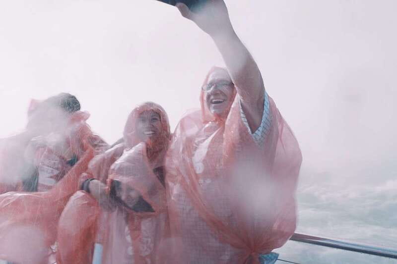 Niagara Falls, ON: Helicopter Ride with Boat & Skylon Lunch - Journey Behind the Falls: the 40m walk behind the roar