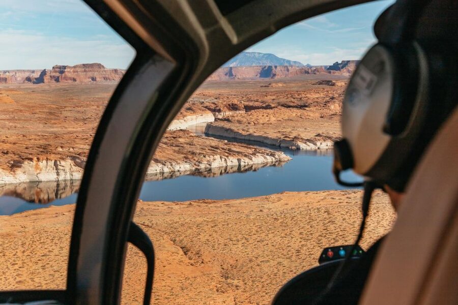 Page: Horseshoe Bend Helicopter Flight & Tower Butte Landing - The Main Aerial Loop Over Horseshoe Bend and the Colorado River