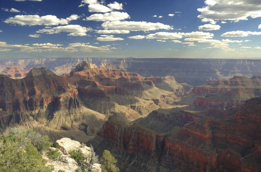 Tusayan: Grand Canyon Helicopter Ride with Optional Hummer - The Helicopter Route: South Rim Scale, Then North Rim Views